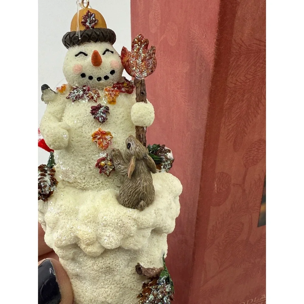 Christopher Radko Carlton Cicle Snowman Ornament‎ Woodland Winds Collection